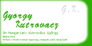 gyorgy kutrovacz business card